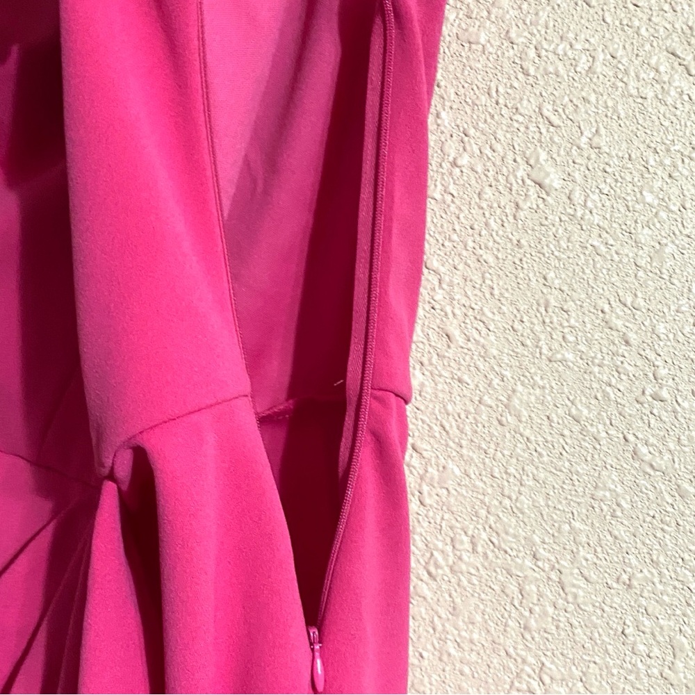 NWT Lulus Hot Pink So Flirty one Shoulder Cutout Asymmetrical Dress Size S - Picture 13 of 14